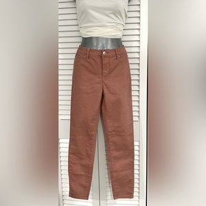 Curve Appeal jeans in the color salmon and size 4